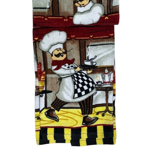 VIP Chef KitchenTowel Set Absorbent Cotton 2 Pieces Yellow Black 15 x 25 Inch - Picture 7 of 16
